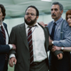 the cast of Severance on set.